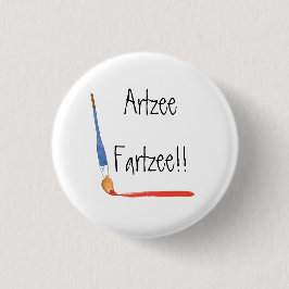 Fun Super Cute Artzee Fartzee Artist Ronde Button 3,2 Cm