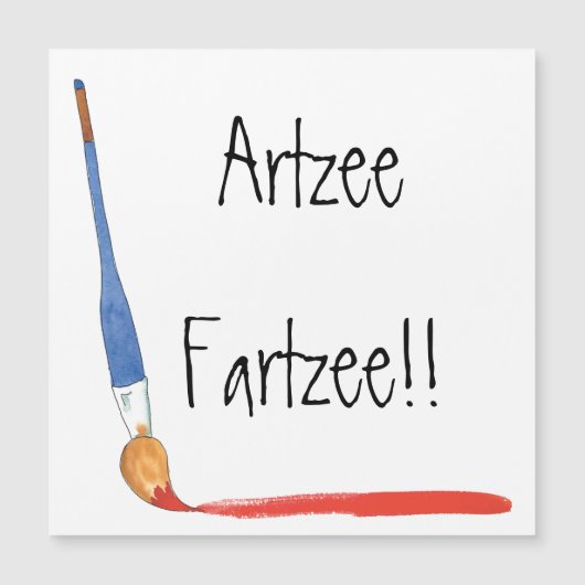 Fun Super Cute Artzee Fartzee-kaart magnet (Voorkant)