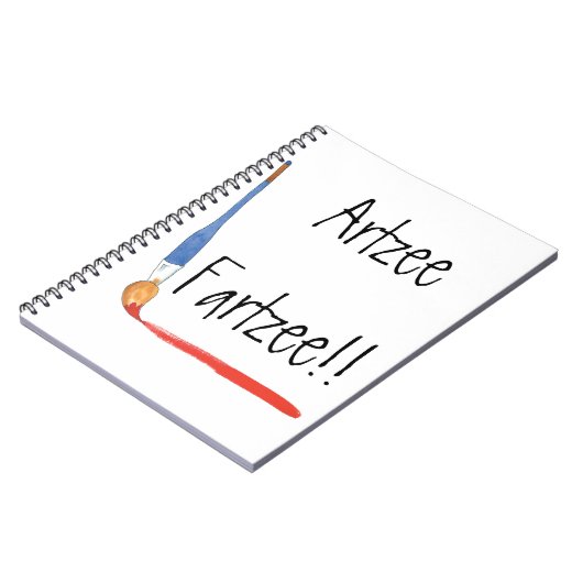 Fun Super Cute Artzee Fartzee Spiral Notitieboek (Linkerzijde)