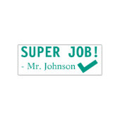 Fun "SUPER JOB!" Rubberstempel sorteren Zelfinktende Stempel (Design)