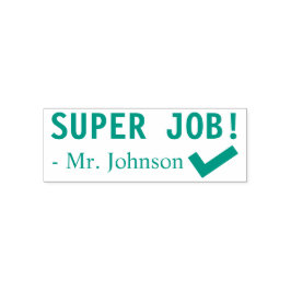 Fun "SUPER JOB!" Rubberstempel sorteren Zelfinktende Stempel