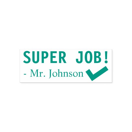 Fun "SUPER JOB!" Rubberstempel sorteren Zelfinktende Stempel (Design)