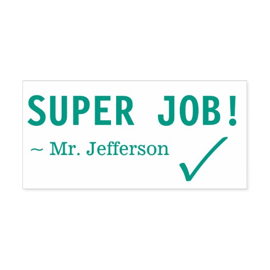 Fun "SUPER JOB!" Rubberstempel sorteren Zelfinktende Stempel (Design)