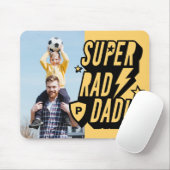Fun Super Rad Dad Superheld Comic Monogram & Foto Muismat (Met muis)