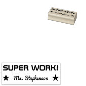Fun "SUPER WORK!" Educator Rubber Stamp Rubberstempel (Gestempeld)