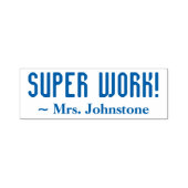Fun "SUPER WORK!" + Rubber Stempel voor educatief  (Design)