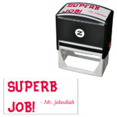 Fun "SUPERB JOB!" Educator Rubber Stamp Zelfinktende Stempel (In situ)