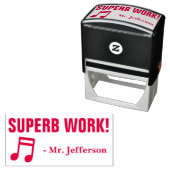 Fun "SUPERB WORK!" Educator Rubber Stamp Zelfinktende Stempel (In situ)