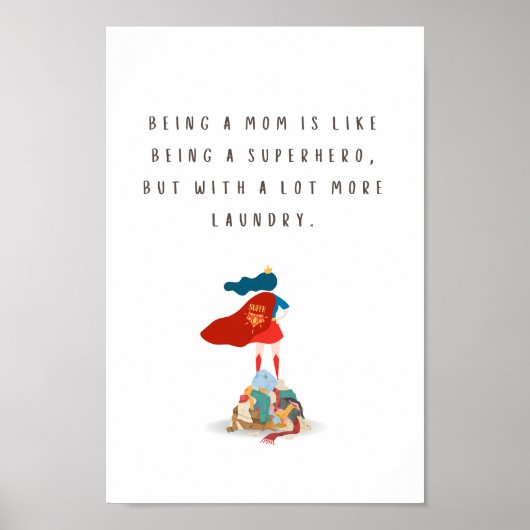 Fun Superheld voor Moms Poster (Voorkant)
