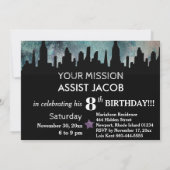 *~* Fun SUPERHEROS Kids Birthday Party Kaart (Achterkant)