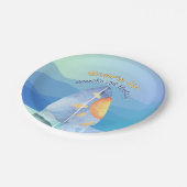 Fun Surf's Up Verjaardagsuitnodiging Papieren Bordje (Gekanteld)