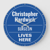 Fun Surgeon Wall Plaque Style Large Clock Grote Klok (Voorkant)