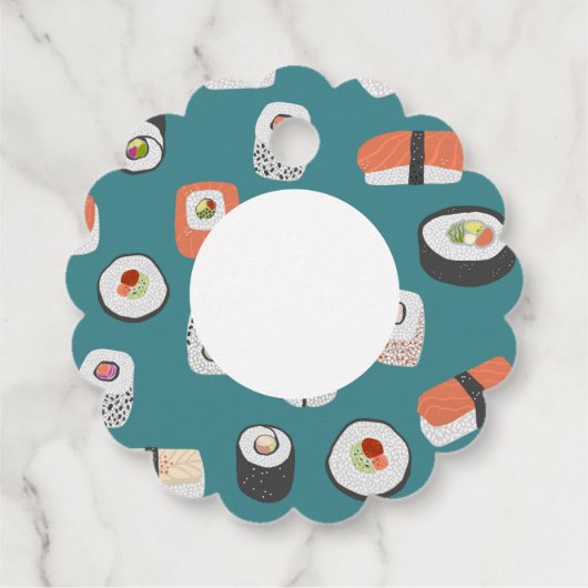 Fun Sushi Bedankjes Labels (Achterkant)