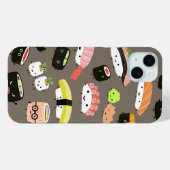 Fun Sushi Characters Kawaii Assortment Funny Case-Mate iPhone Case (Achterkant (horizontaal))