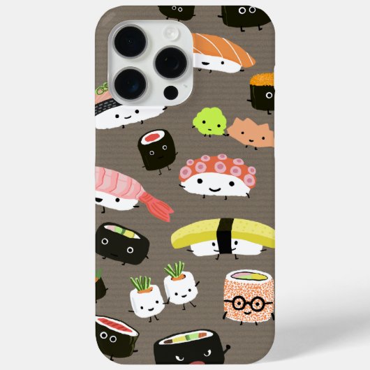 Fun Sushi Characters Kawaii Assortment Funny Case-Mate iPhone Case (Achterkant)