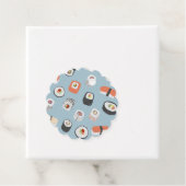 Fun Sushi Nigiri Maki Roll Japans voedselpatroon Bedankjes Labels (In situ)