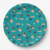 Fun Sushi Pattern Papieren Bordje (Voorkant)