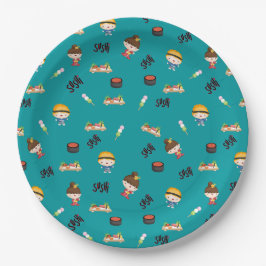 Fun Sushi Pattern Papieren Bordje