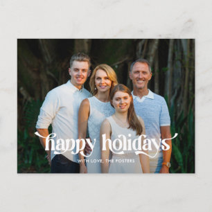 Fun Swash Modern Holiday Photo Card Briefkaart