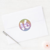 Fun Sweet 16 Rainbow Glitter Sparkling Verjaardag Ronde Sticker (Envelop)
