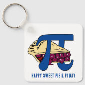 Fun Sweet Cherry Pie HAPPY PI DAY Sleutelhanger (Voorkant)
