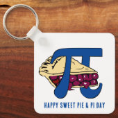 Fun Sweet Cherry Pie HAPPY PI DAY Sleutelhanger (Voorkant)