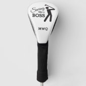 Fun SWIFT ZOALS EEN BSS White Monogram DRIVER Golfheadcover (Voorkant)