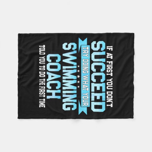 Fun Swimming Coach Meme - Funny Swimmer Saying  Fleece Deken (Voorkant (Horizontaal))