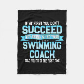 Fun Swimming Coach Meme - Funny Swimmer Saying  Fleece Deken (Voorkant)