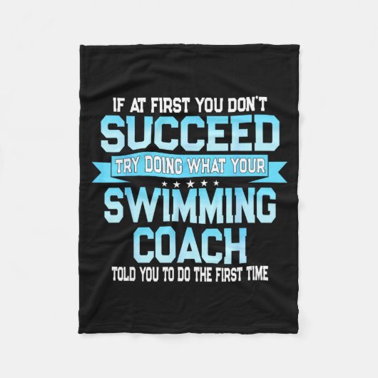 Fun Swimming Coach Meme - Funny Swimmer Saying Fleece Deken (Voorkant)