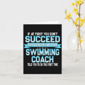 Fun Swimming Coach Meme - Funny Swimmer Saying  Kaart (Gele Bloem)