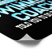 Fun Swimming Coach Meme - Funny Swimmer Saying Poster (Hoek)