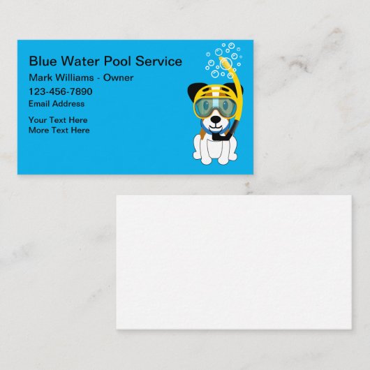 Fun Swimming Pool Service New Visitekaartje (Voorkant / Achterkant)
