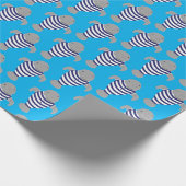 Fun Swimsuit Manatee Animal Cadeaupapier (Hoek)