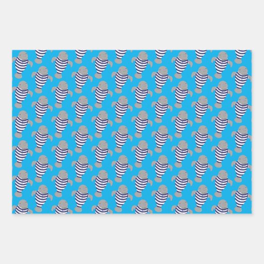 Fun Swimsuit Manatee Animal Inpakpapier Vel (Voorkant 3)