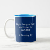 Fun SWING NAAR DE HEER Gepersonaliseerde BLAUWE GO Tweekleurige Koffiemok (Links)