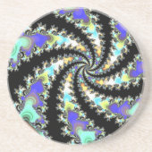 Fun Swirled Fractal Stone Onderzetter (Voorkant)