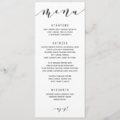 Fun Swirly Calligraphy Wedding Menu (Voorkant)