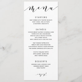 Fun Swirly Calligraphy Wedding Menu