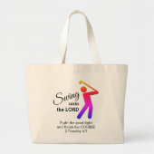 Fun SWUNTO THE LORD  Golf Grote Tote Bag (Voorkant)