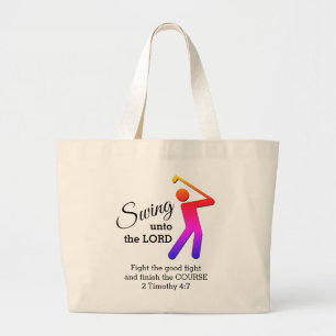 Fun SWUNTO THE LORD Golf Grote Tote Bag