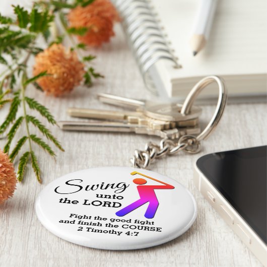 Fun SWUNTO THE LORD Golf Sleutelhanger (Zijkant)