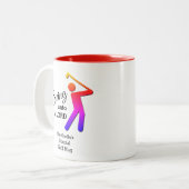 Fun SWUNTO THE LORD  Golf Tweekleurige Koffiemok (Voorkant links)