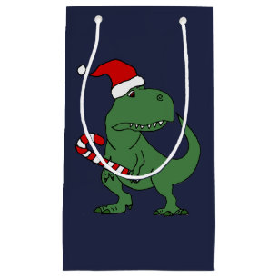Fun T-rex Dinosaur in Santa Hat-kerstcadeautas Klein Cadeauzakje