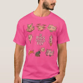 Fun T-Shirt, amazing 'if pigs could fly' design. T-shirt (Voorkant)