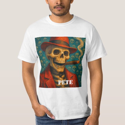 Fun T-shirt met schedel voor mannen (Voorkant)