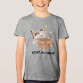 Fun T-shirt met springende kat voor jongens (Voorkant)