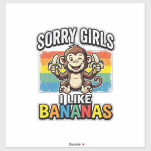 Fun T-shirt-ontwerp met vintage gravure van banaan Sticker