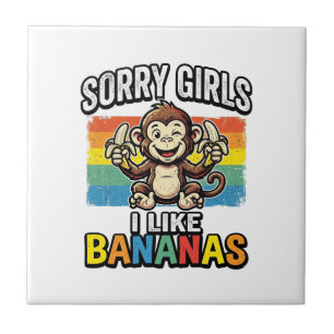Fun T-shirt-ontwerp met vintage gravure van banaan Tegeltje