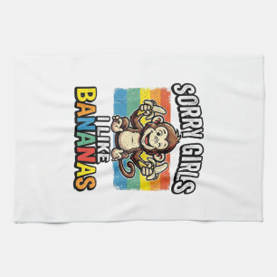Fun T-shirt-ontwerp met vintage gravure van banaan Theedoek